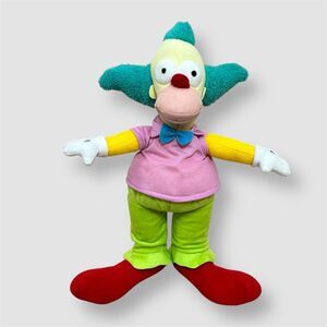 The Simpsons Krusty the Clown Plush  12" Stuffed Toy Universal Studios 2019 EUC